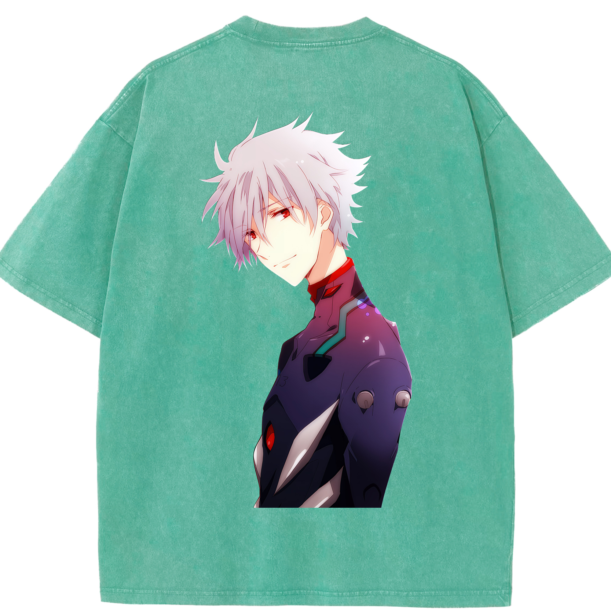 （画像用） EVA 新世紀エヴァンゲリオン 綿100% ヴィンテージ風 半袖Tシャツ（背面プリント）